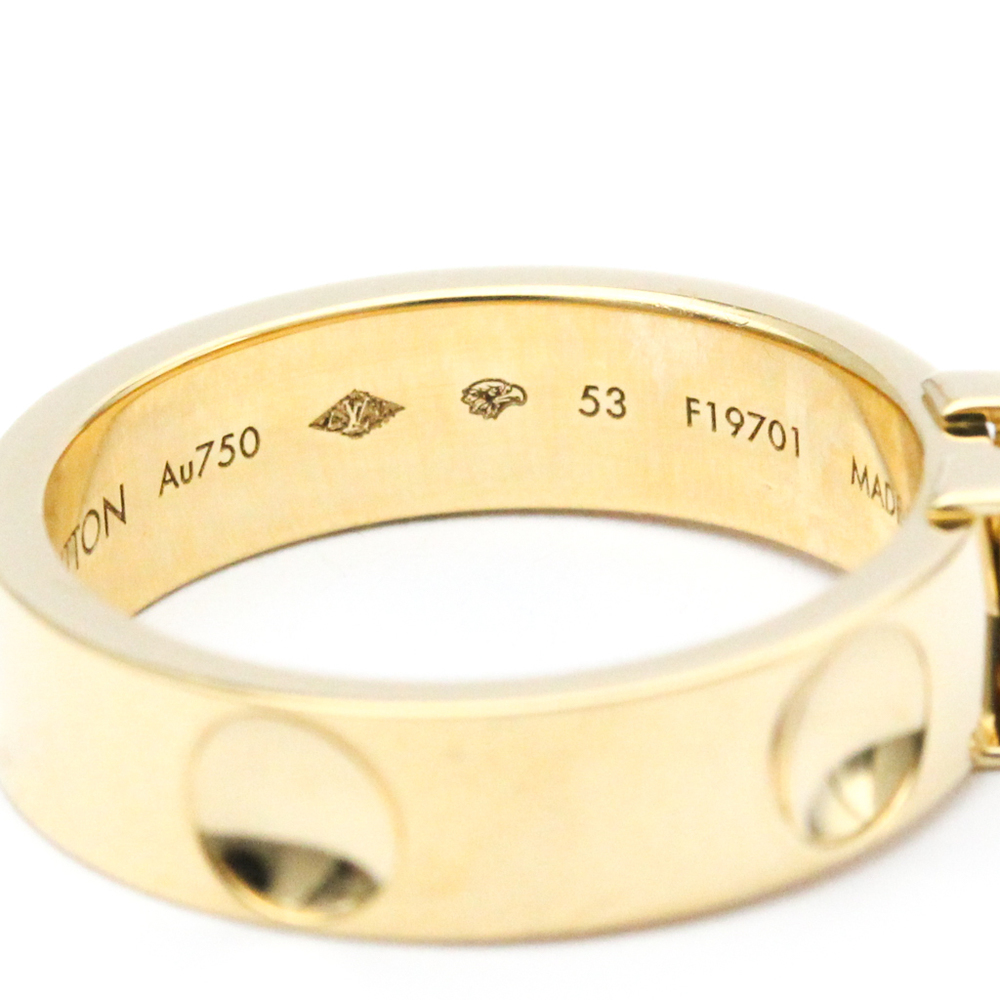 Polished LOUIS VUITTON Berg Empreinte LV Ring Yellow Gold Q9K96H BF562425 |  eLADY Globazone