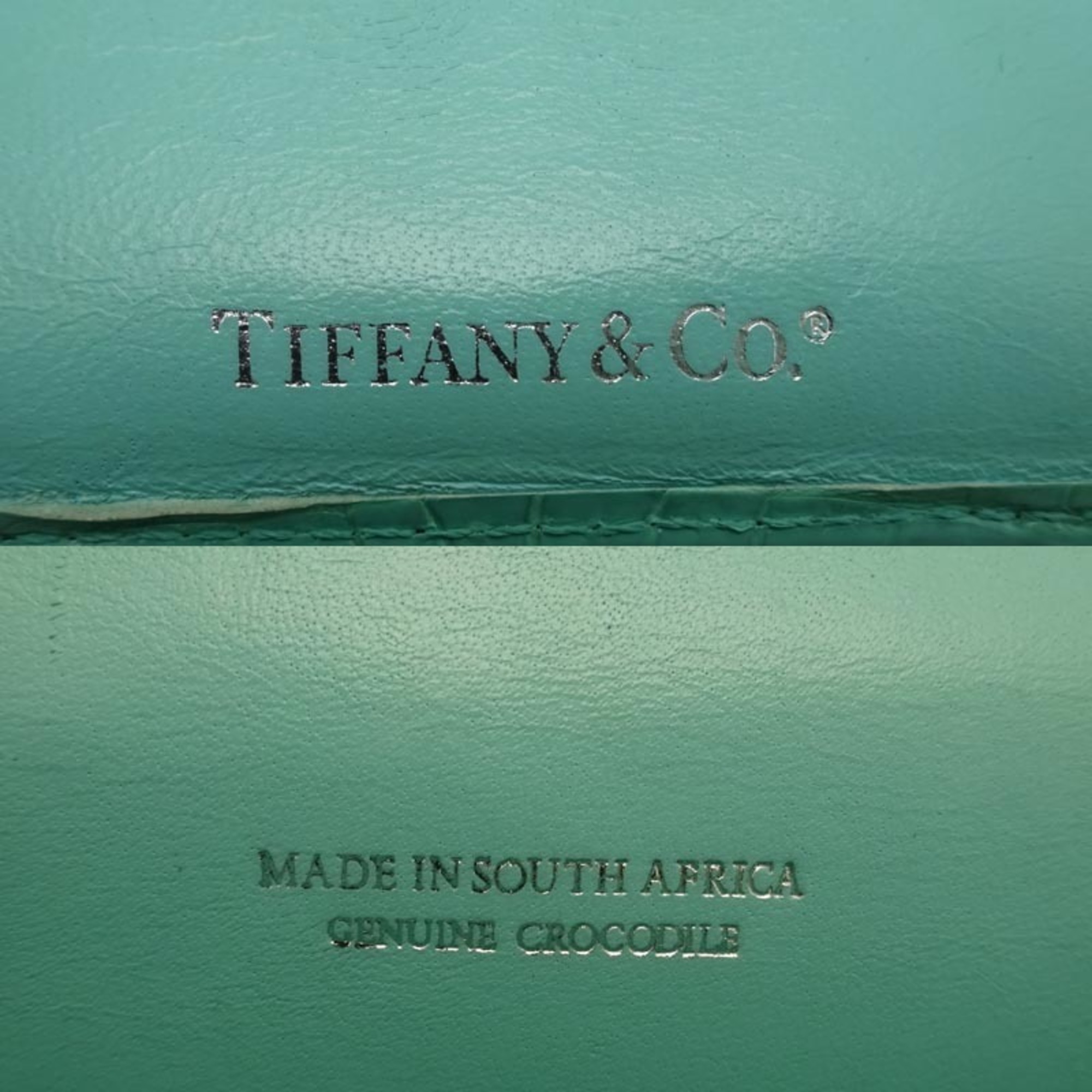 Tiffany Long Wallet *All Painted Women's Crocodile Blue