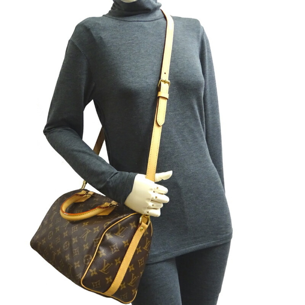 Louis Vuitton Speedy Bandouliere 25 Ladies Handbag M41113 Monogram Ebene ( Brown)