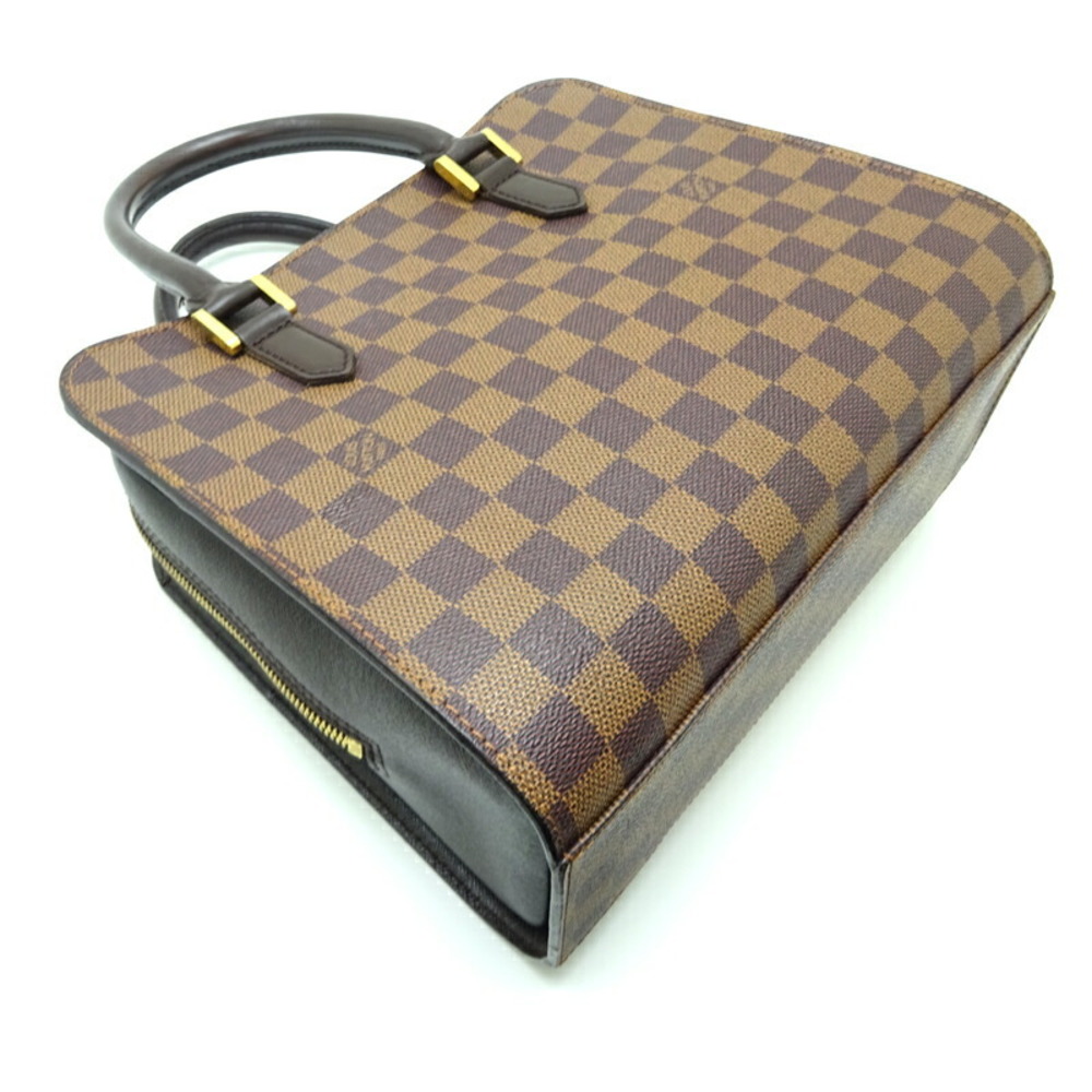 LOUIS VUITTON TRIANA HAND BAG PURSE DAMIER CANVAS EBENE N51155