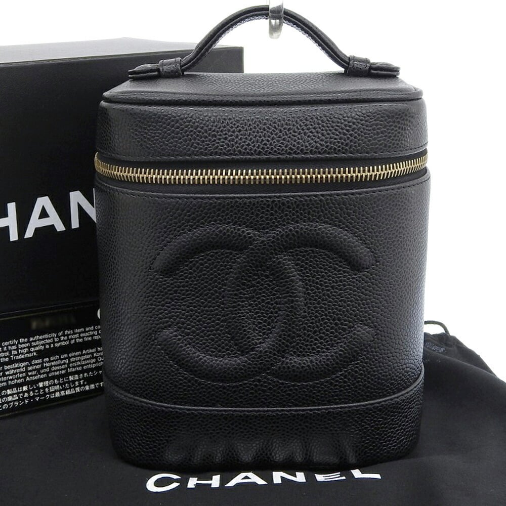 Chanel CHANEL Coco Mark Vanity Bag Black No. 7 A01998