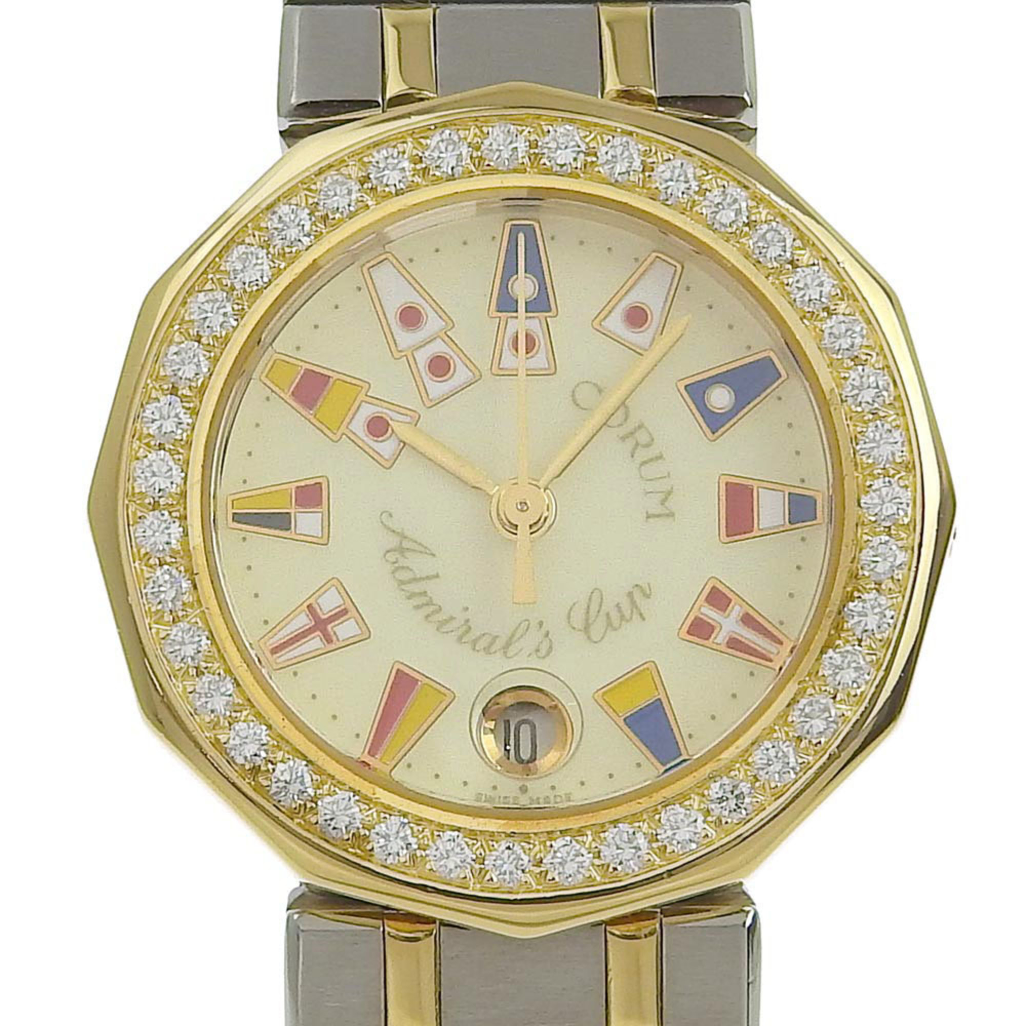 Corum CORUM Admiral s Cup Ladies Quartz Battery Watch Bezel Diamond 39 912 28 V52 2022 08 eLADY Globazone