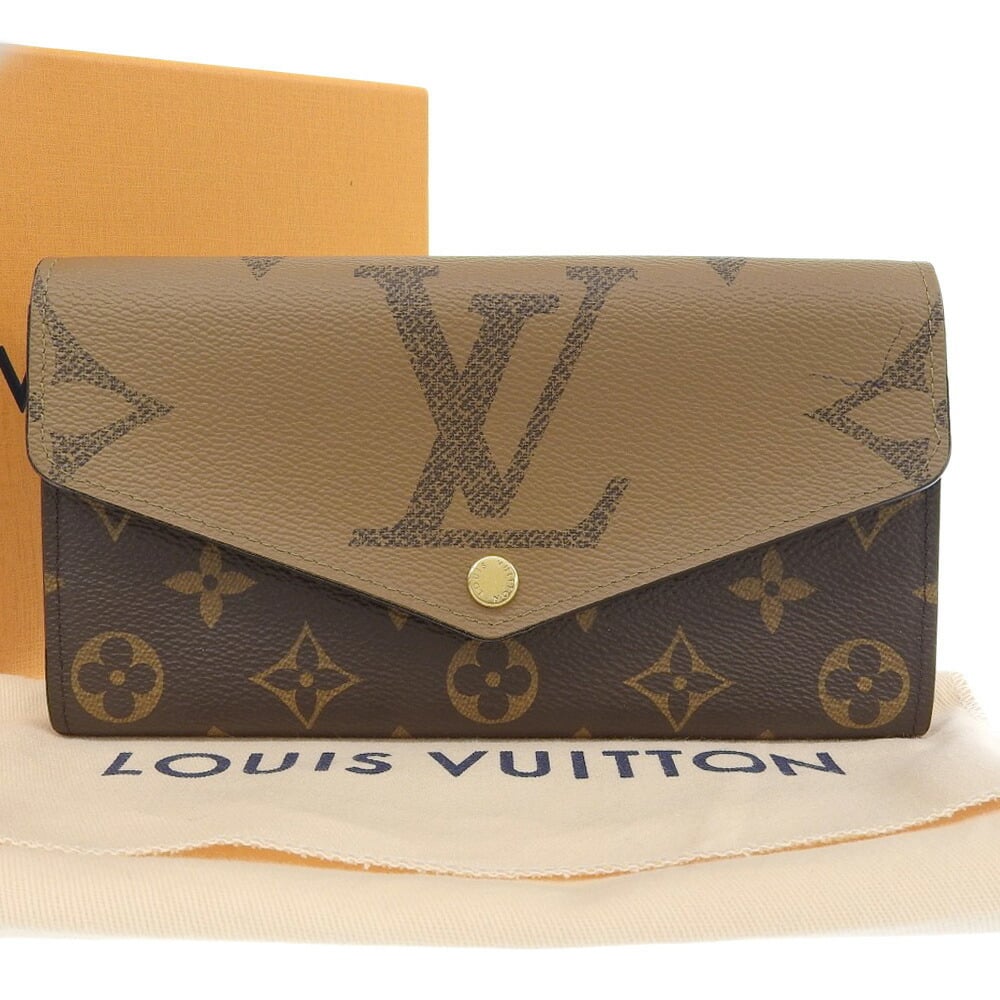 Louis Vuitton LOUIS VUITTON Monogram Giant Reverse Portefeuille Sarah Long  Wallet M80726