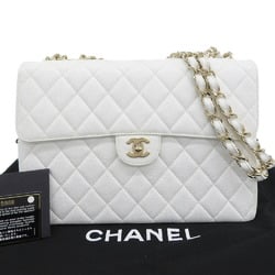 Chanel CHANEL matelasse 30 big coco mark shoulder bag white 7 series A11869