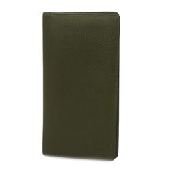 Louis Vuitton Damier clasp bi-fold wallet Gamaguchi Brown Leather Canvas  Auth