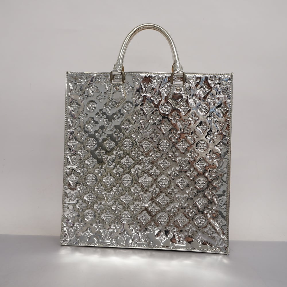 Louis Vuitton Louis Vuitton Monogram Mirror Sack Plastic Tote Bag Silver  Patent