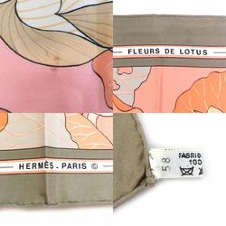 Hermes HERMES scarf Carre 90 FLEURS DE LOTUS silk multicolor