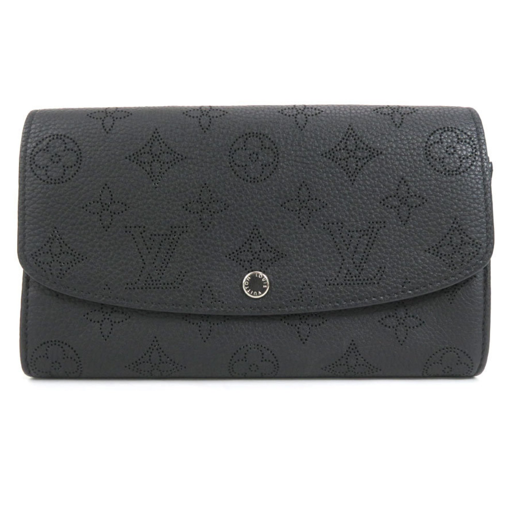 Louis Vuitton LOUIS VUITTON Long Wallet Monogram Mahina Portefeuille Iris Black Silver Unisex M60143