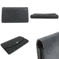 Louis Vuitton LOUIS VUITTON Long Wallet Monogram Mahina Portefeuille Iris Black Silver Unisex M60143