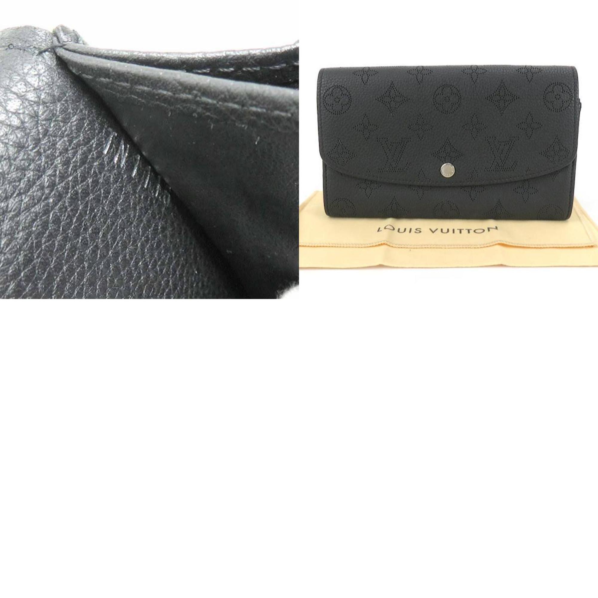 Louis Vuitton LOUIS VUITTON Long Wallet Monogram Mahina Portefeuille Iris Black Silver Unisex M60143