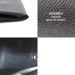Hermes HERMES coin case Bastia leather black unisex