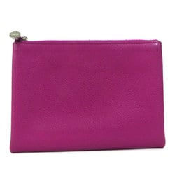 Hermes HERMES coin case card pouch attou 14 PM leather purple silver unisex