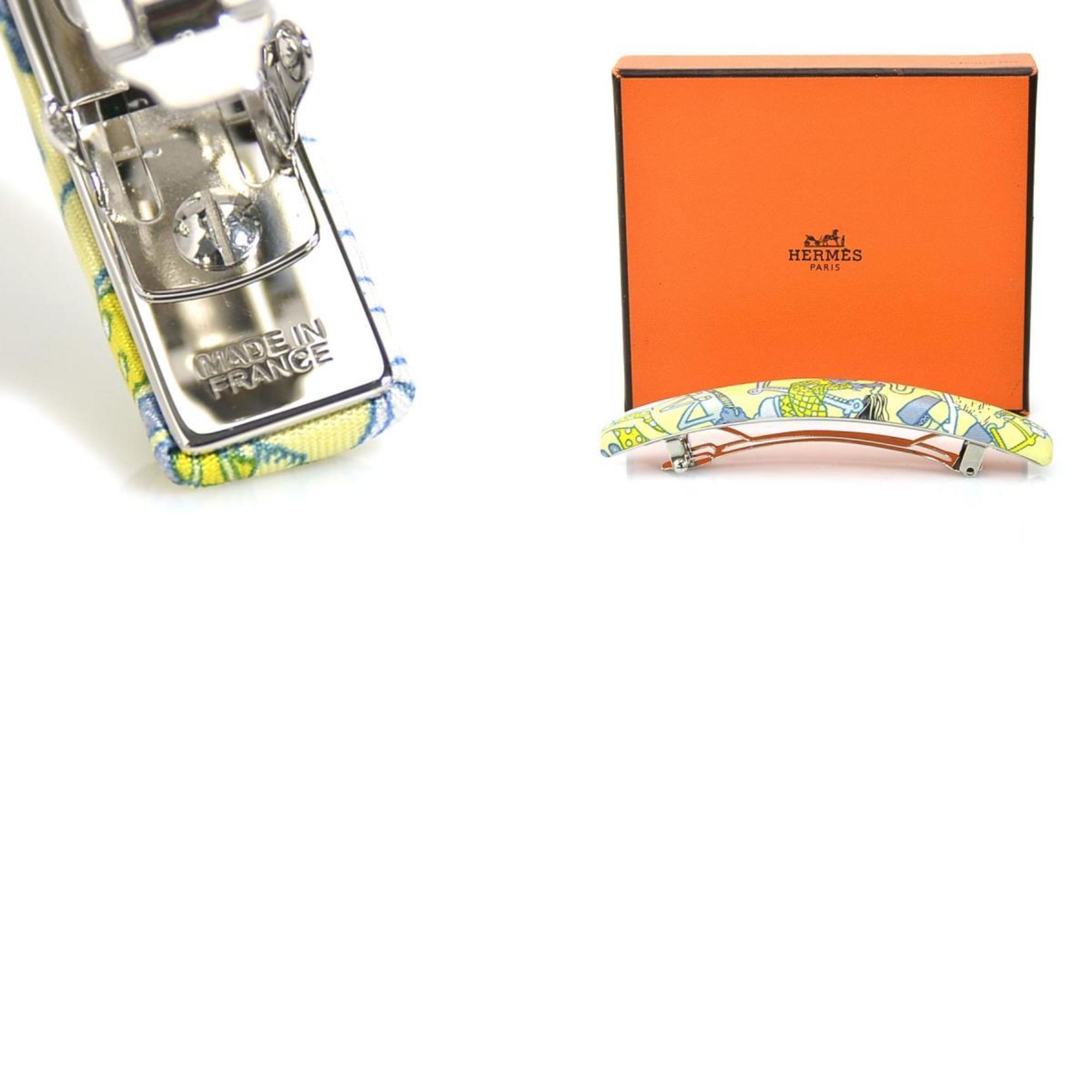 Hermes HERMES Valletta Silk/Metal Yellow/Multicolor/Silver Women's