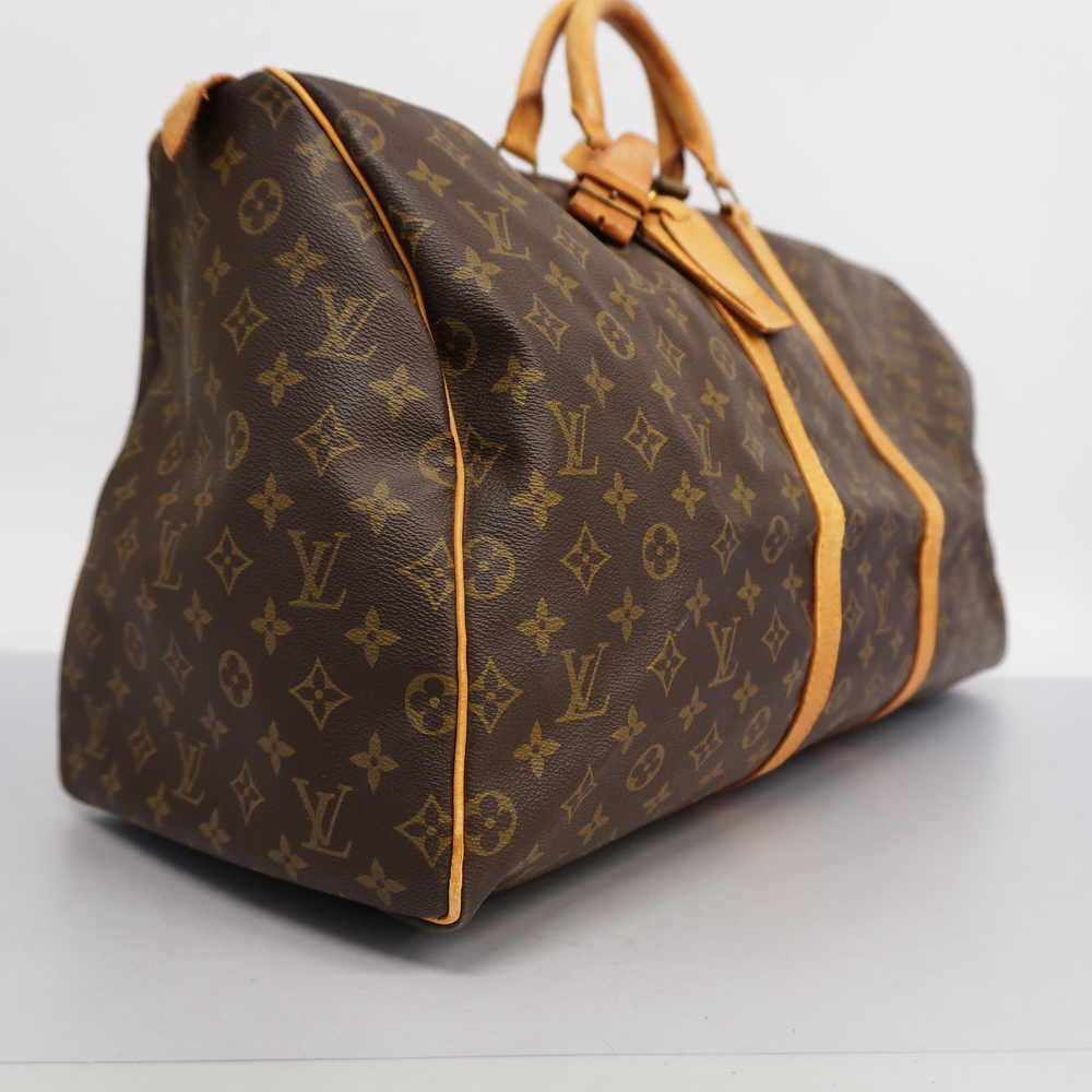 Auth Louis Vuitton Monogram Keepol 55 M41424 Men,Women,Unisex Boston  Bag,Handbag