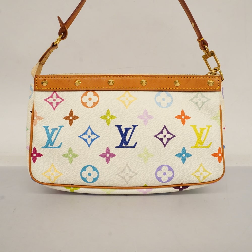 LOUIS VUITTON M92649 Pochette Accessoires Pouch Blanc Authentic Women Used