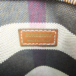 Burberry Plaid Women's Leather,Canvas Shoulder Bag Beige,Brown,Orange