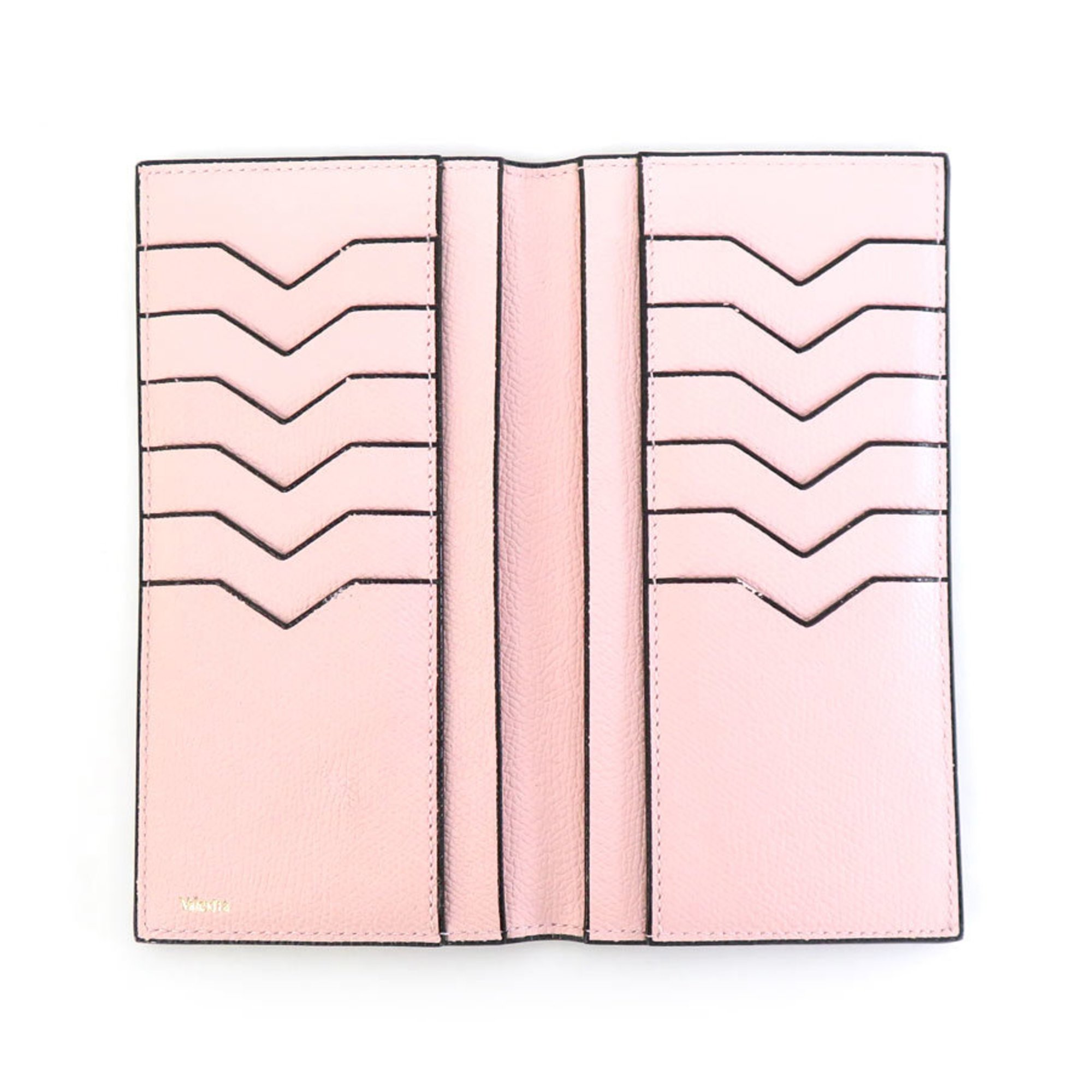 Valextra card case leather light pink unisex
