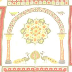 Hermes HERMES scarf CIELS BYZANTINS silk light beige/multicolor ladies