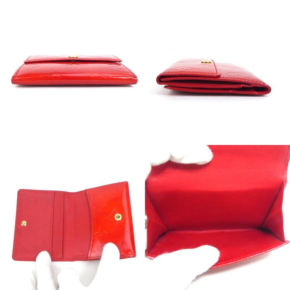 Patent leather card wallet Louis Vuitton Red in Patent leather