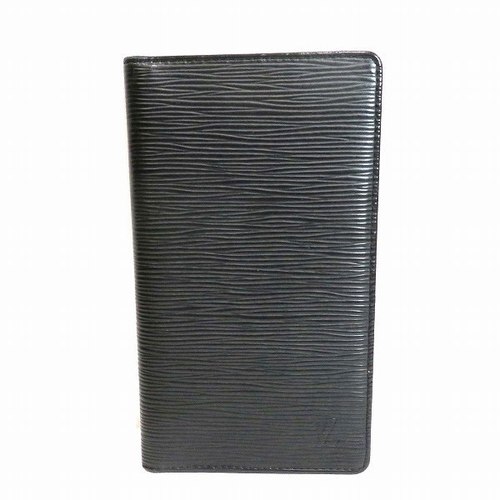 Authentic LOUIS VUITTON Black Epi Leather Long Bifold Checkbook