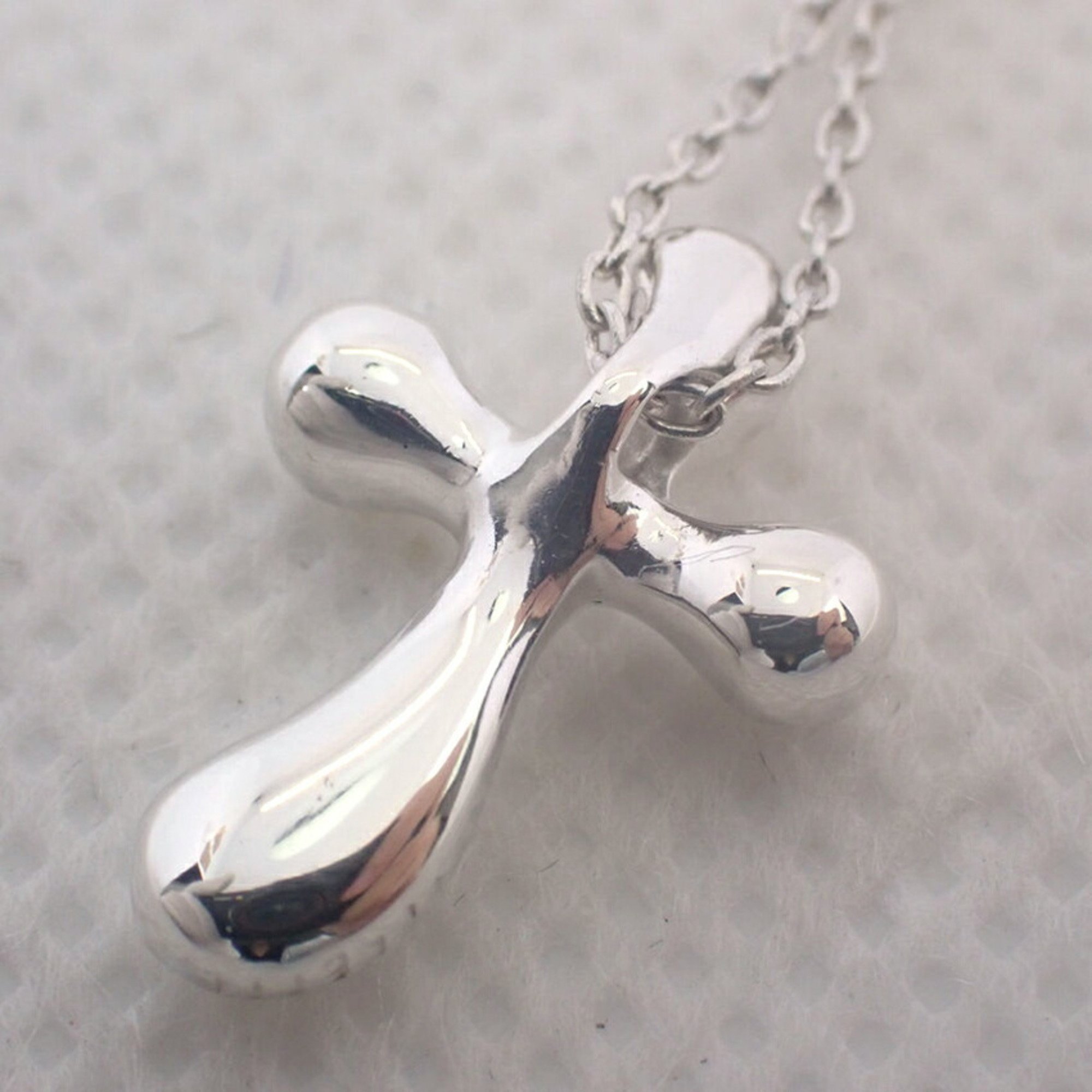 TIFFANY Tiffany 925 teardrop cross pendant necklace