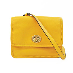 Coach Mini Women's Leather Shoulder Bag Yellow