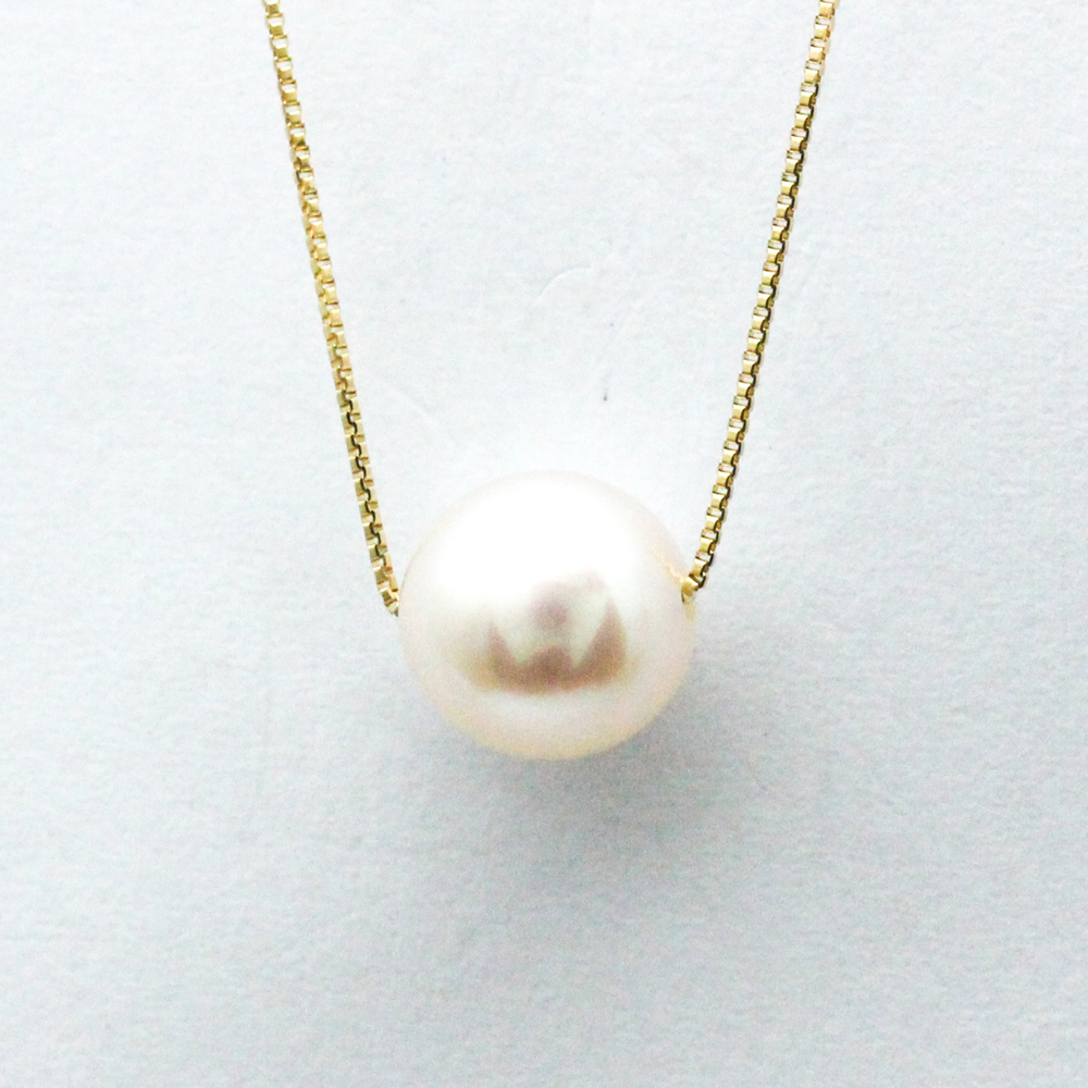 / Louis Pearl Necklace, 14k Solid Gold / 22