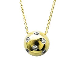 Tiffany Dots Ball Diamond Platinum 950,Yellow Gold (18K) Diamond Men,Women Fashion Pendant Necklace (Gold)
