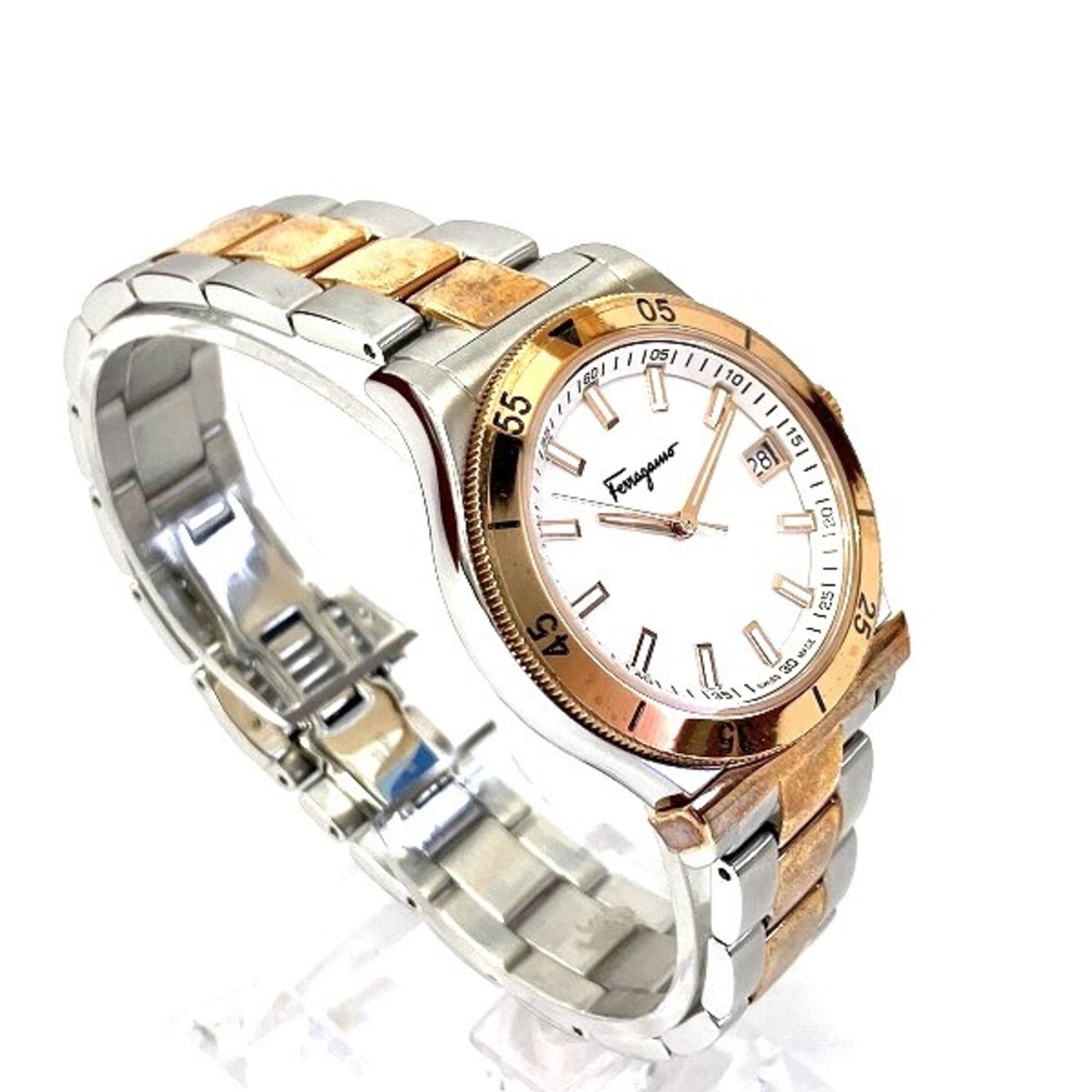 Salvatore Ferragamo FH0010017 quartz shell dial watch men's