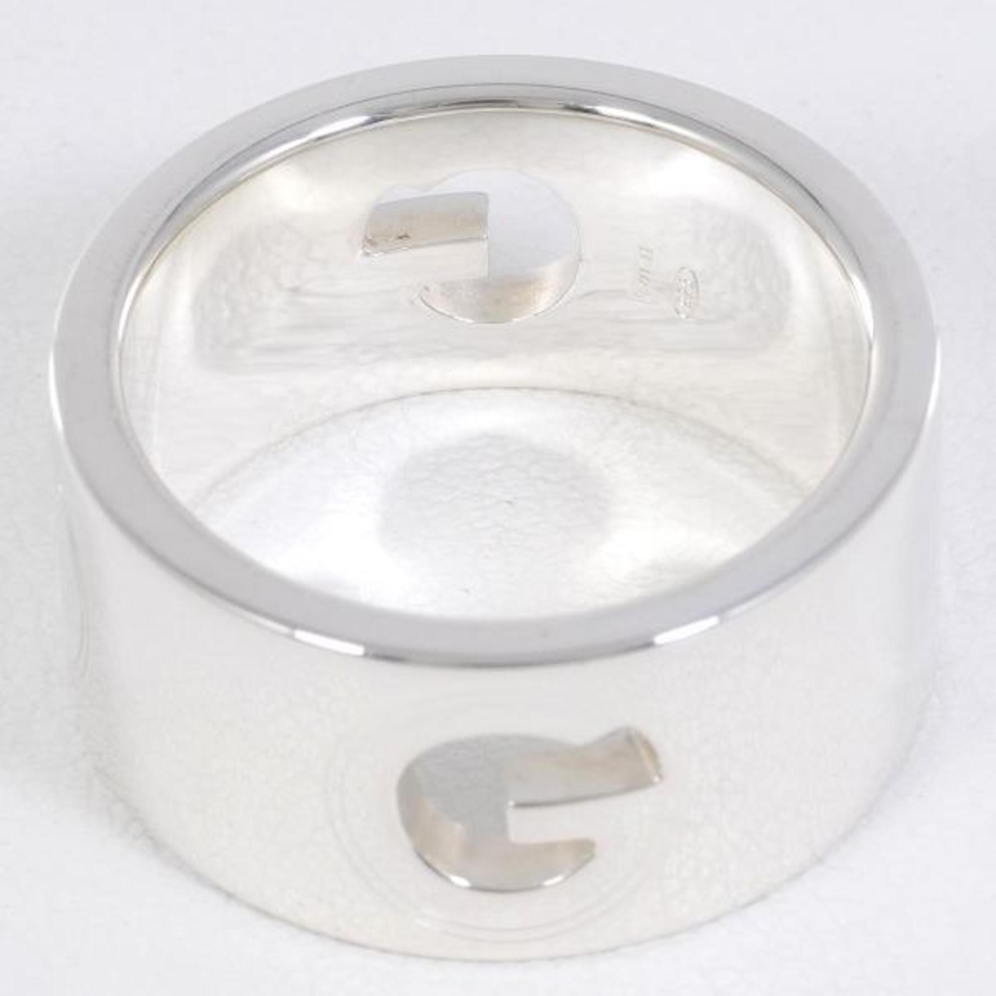 Gucci G logo silver ring size 14 gross weight about 10.8g jewelry
