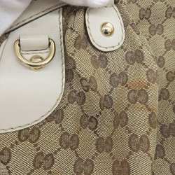 Gucci GUCCI handbag tote bag GG canvas leather beige 223974 506631