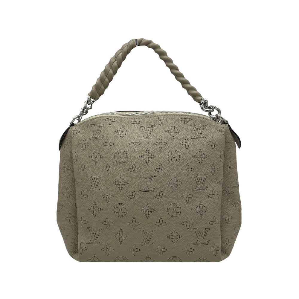 Authentic Louis Vuitton Grey Mahina Babylone Chain BB Hobo Bag