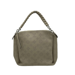 USED Louis Vuitton Grey Mahina Babylone Chain BB Hobo Bag AUTHENTIC