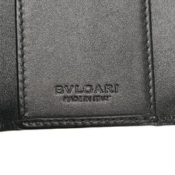 Bvlgari Key Case Gray Black PVC Leather Ladies BVLGARI