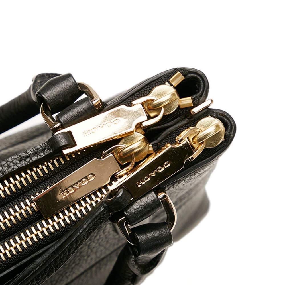 Coach Mini Borrow Handbag Shoulder Bag 28163 Black Leather Women's COACH