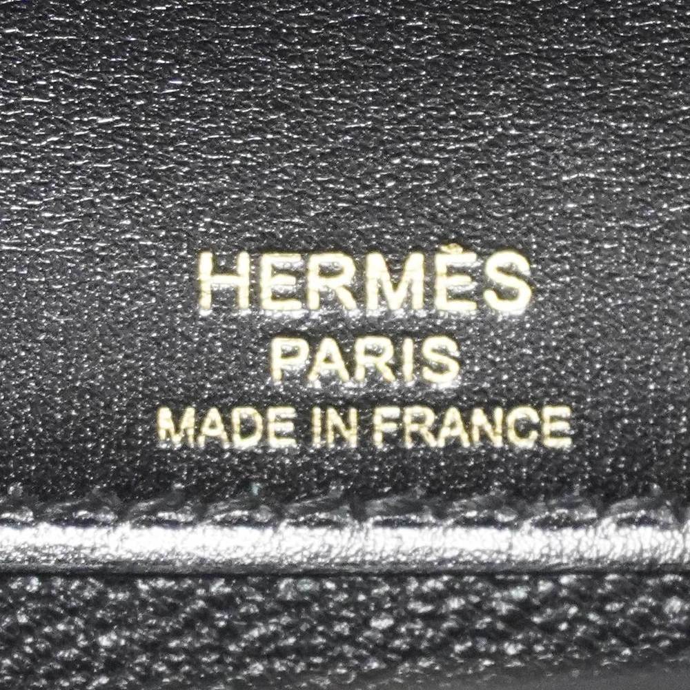 HERMES Hermes Kelly Depeche 25 Second Bag Clutch Black G Metal