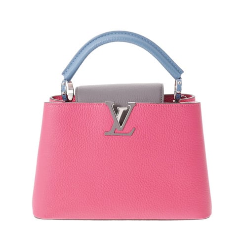Louis Vuitton Magnolia Leather Capucines MM Bag- PINK color at