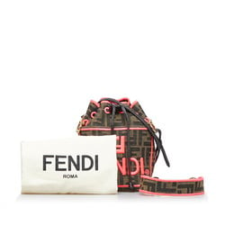 Fendi Zucca Montresor shoulder bag handbag 8BS010 brown pink canvas leather ladies FENDI