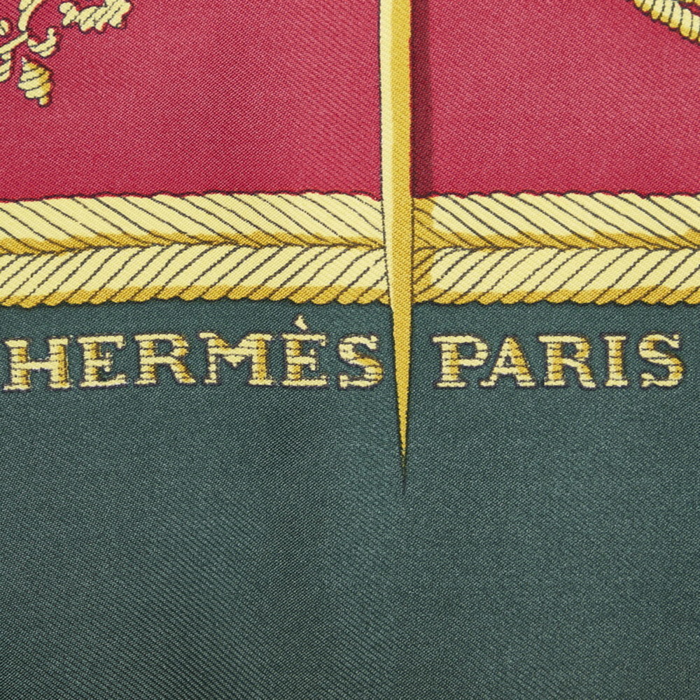 Hermes Carre 90 LES ARMES DE PARIS FLVCTVAT NEC MERGITVR Paris crest scarf  muffler green multicolor silk ladies HERMES | eLADY Globazone