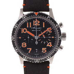 BREGUET Breguet type XXI 250 limited 3815TI HO 3ZU men's titanium leather watch automatic winding black dial