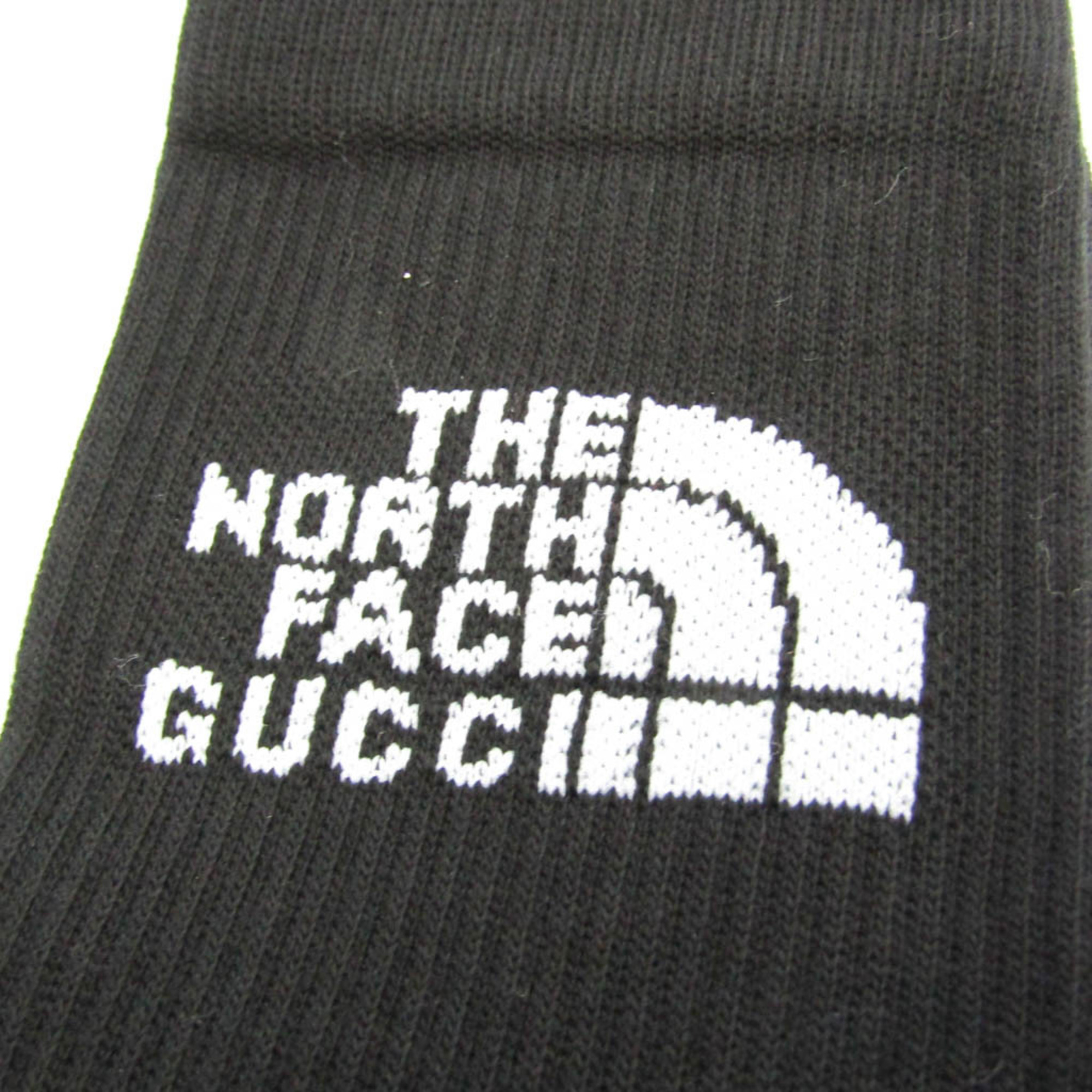 Gucci Men,Women Crew Socks (Black) GUCCI x THE NORTH FACE Collaboration Logo Socks 652045