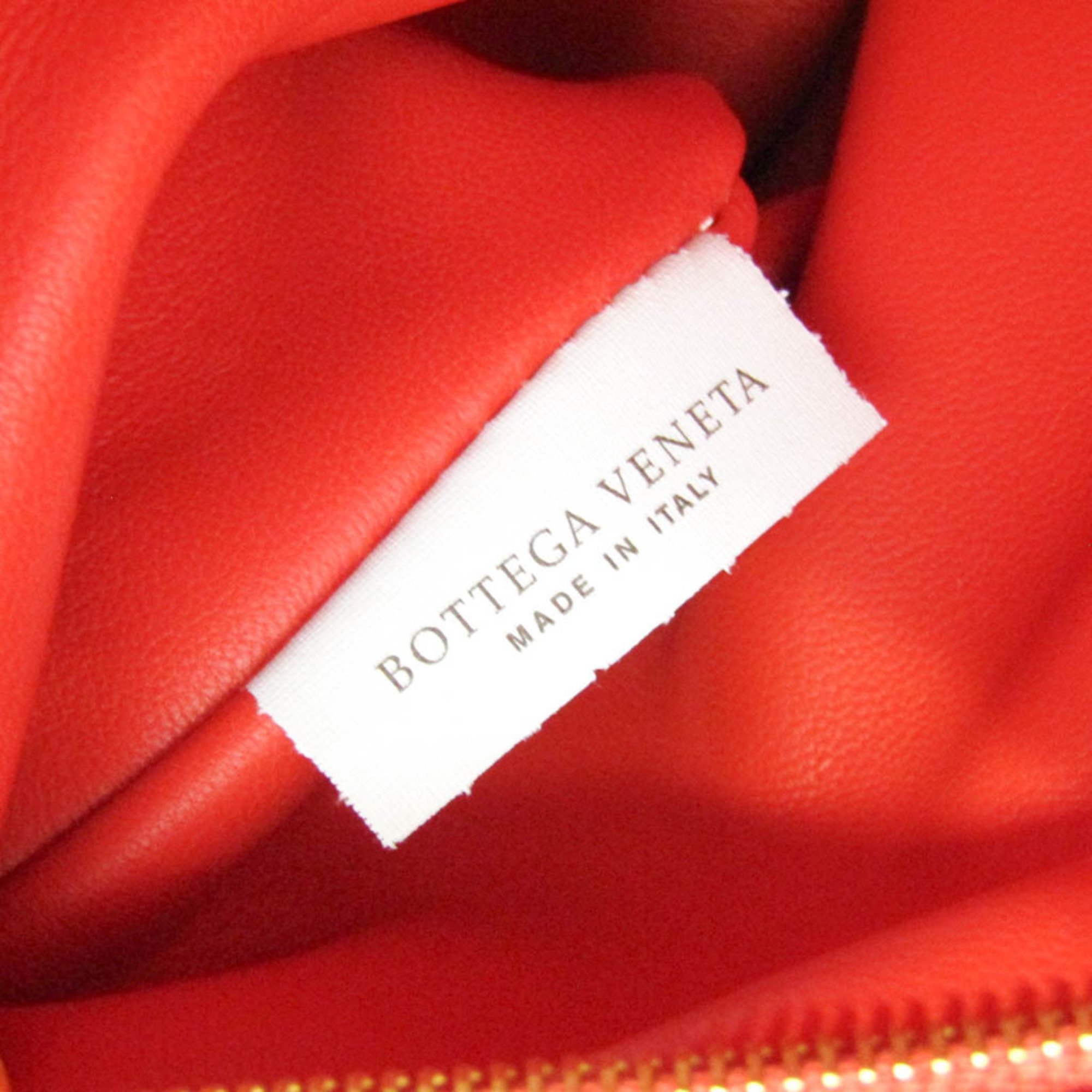 Bottega Veneta Women's Leather Shoulder Bag Orange Red