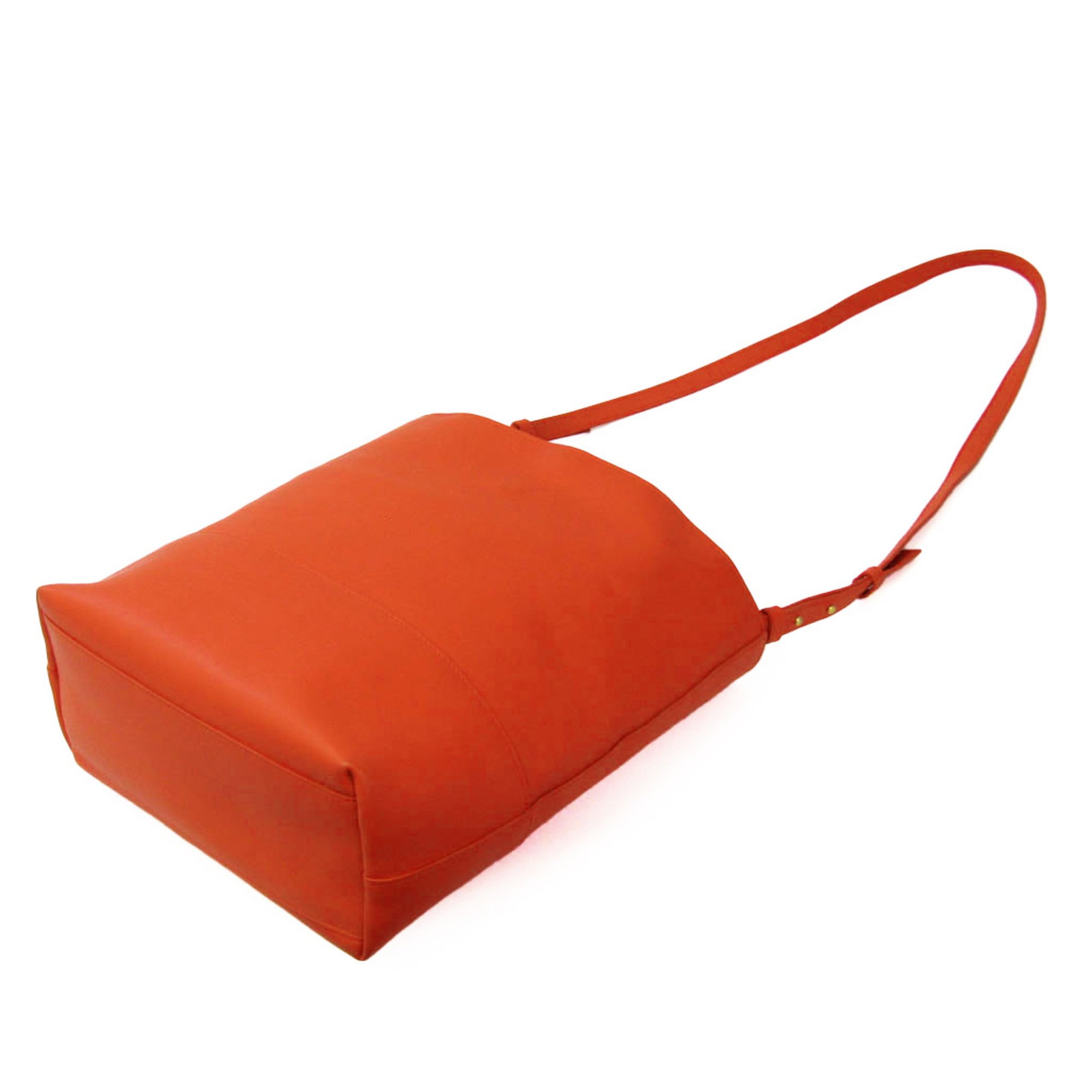 Bottega Veneta Women's Leather Shoulder Bag Orange Red