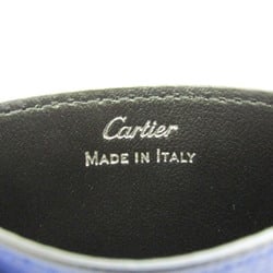 Cartier Losange Leather Card Case Navy