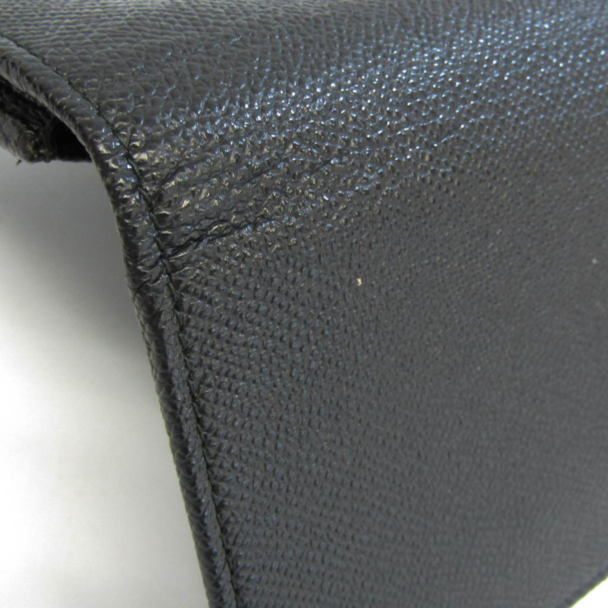 Bvlgari Bvlgari Bvlgari 30412 Men's Leather Long Wallet (bi-fold) Black