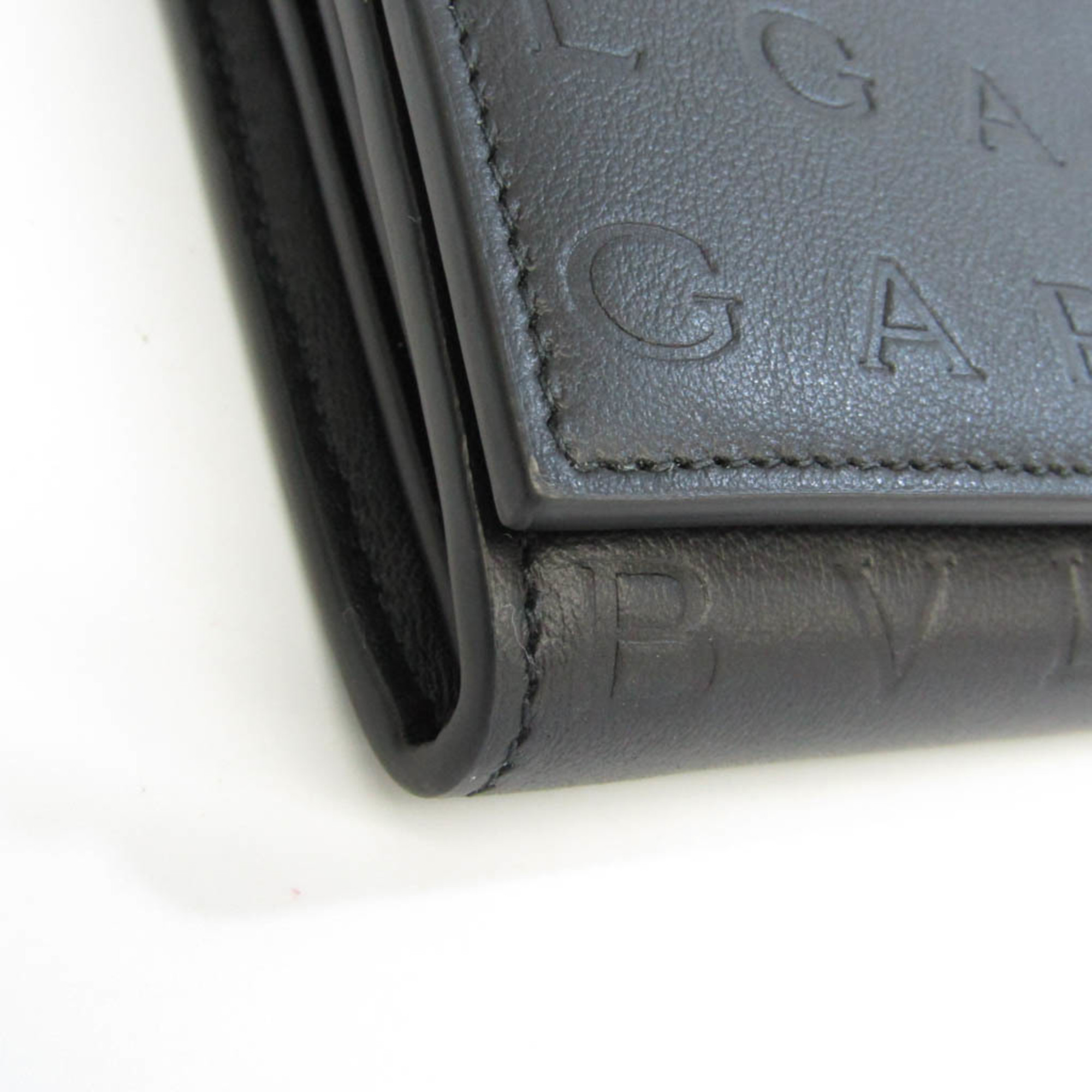 Bvlgari Infinitum Large Wallet 291750 Women's Leather Long Wallet (bi-fold) Black