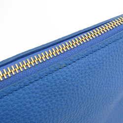 Salvatore Ferragamo AU-21 F867 Women,Men Leather Clutch Bag Blue