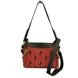 Chloé Horse Embroidery Women's Leather,Suede Shoulder Bag,Tote Bag Navy Black,Red Brown