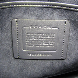 Coach Horse Carriage Emery 89140 Women's Leather,Coated Canvas Shoulder Bag Navy