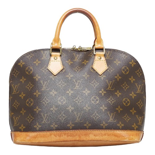 Authentic Louis Vuitton Monogram Alma Hand Bag Brown M51130 Used F/S